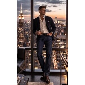 Uniqlo Selvedge Jeans 33 x 27 Kaihara Japanese Denim Dark Wash Skinny Tapered